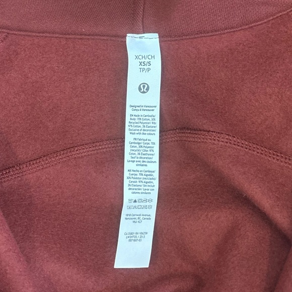NWT Lululemon Scuba Oversized Half Zip Hoodie In Rockwood Size XS/S - Picture 6 of 7